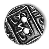 SPECIAL Round Coin Antique Silver 11/16" Tierra Cast, 2 holes #FJ-138
