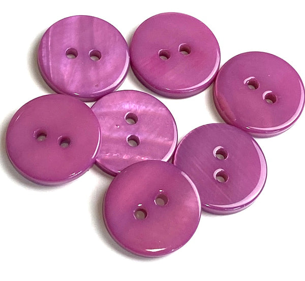 Lilac River Shell 5/8" 2-hole Button, Pack of 8 for $8.25   #1780