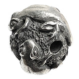 Gecko Ball Pewter Bead from Green Girl Studios 5/8"  #G-124