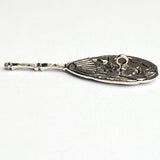 Re-Stocked, Fan with Puppy Chasing Hummingbird 1-3/4" Button by Susan Clarke  #SC-643