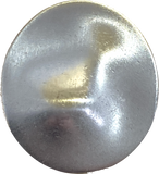Asymmetrical Silver-Gold Flying Saucer 1-1/2" /38mm Oval-ish Metal Button #SK-942