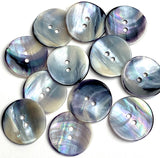Mermaid's Indigo 7/8" Shell Buttons, 22mm, Pack of 12   #KB-919