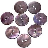 Re-Stocked Purple Velvet Matte Agoya Shell 5/8" 2-hole Button, Pack of 8  #SK-1222