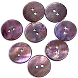 Re-Stocked, Purple Velvet Rustic Natural Agoya Shell 5/8" 2-hole Button, Pack of 8 #1222