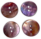 Re-Stocked, Purple Velvet Rustic Natural Agoya Shell 5/8" 2-hole Button, Pack of 8 #1222