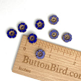 Czech Glass Cobalt Small Daisy Bead, 10mm / 3/8", Pack of 2 Beads #AB-607