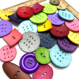 Button Mix, 28 New Large Resin Buttons, Samples and Overruns  #PIE-4