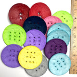Button Mix, 28 New Large Resin Buttons, Samples and Overruns  #PIE-4