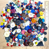 Button Fun Mix, Kids, Hearts, Letters, Animals Etc. ONE POUND of New Plastic Buttons, Samples and Overruns  #PIE-6