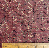 Dusty Mulberry Asanoha Hemp Leaf Ikat, Vintage Kimono Silk from Japan By the Yard  # 836