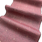 Dusty Mulberry Asanoha Hemp Leaf Ikat, Vintage Kimono Silk from Japan By the Yard  # 836