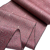 Dusty Mulberry Asanoha Hemp Leaf Ikat, Vintage Kimono Silk from Japan By the Yard  # 836