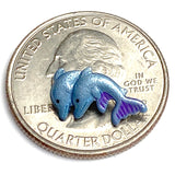 Tiny Dolphins Button from Susan Clarke Designs, Metal with Shank Back, 1/2" # SC-219
