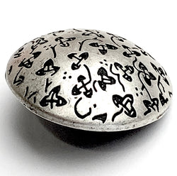 SALE, THREE Abstract Clover? Buttons, 15/16" Silver from JHB/Spain, Metal with Shank Back #FJ-142