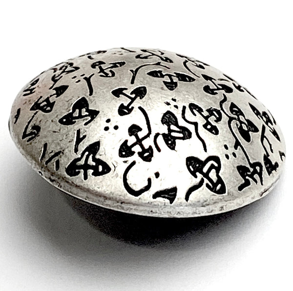 SALE, 3 for $1 Abstract Sprigs Buttons, 15/16" Silver from JHB/Spain, Metal with Shank Back #FJ-142