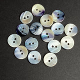 Re-Stocked: Mermaid's Indigo 7/16" Blue Mussel Shell Buttons, 11mm Pack of 20 Buttons $9   #KB-810