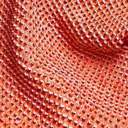 Red-Orange All-Shibori Peach / Cranberry Vintage Kimono Silk from Japan By the Yard,  #230
