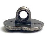 Nautilus Shell Button, 9/16" Silver Metal 15mm Shank Back Smallest Size  #SK-868