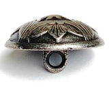 Re-Stocked Antique Dark Silver 'Santa Barbara' Domed Carved 11/16" Smaller Size, Shank Back #SK-2063