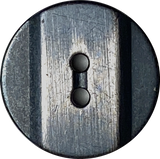 Silver Stripe Almost Black/Charcoal 5/8" Raised Band 2-Hole Metal Button 15.5mm.   #SK-894