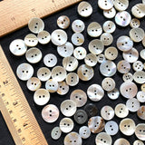 White Shell Stragglers, One Pound Mixed Sizes/Styles: 300+ Mother of Pearl Shell Buttons, $25.00