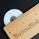 SALE, Purple Pansies on Mother of Pearl Button, 1-3/8" from Susan Clarke  #SC-1065