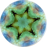Deeper SALE, Psychedelic Star, Mother of Pearl Button by Susan Clarke, 1-3/8"  #SC-1591
