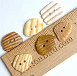 Six Natural Shell Buttons, Various Colors/Shapes 7/8"- 1" # BCH-118