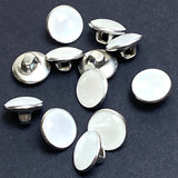 Re-Stocked, 1/2" White Faux Pearl Western Shirt Buttons Not Snaps, Shank Back 13mm / 1/2", Pack of 18  #KB-942