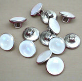 Re-Stocked, 1/2" White Faux Pearl Western Shirt Buttons Not Snaps, Shank Back 13mm / 1/2", Pack of 18  #KB-942