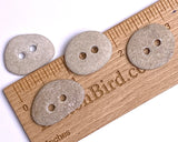 Beach Stone Buttons, Four Gray Oval-Roundish 1" # BCH-110