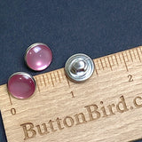 Re-Stocked, Pink Pearl/Metal Western Shirt Buttons Not Snaps, Shank Back 13mm / 1/2", Pack of 14  #KB-937