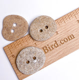 Beach Stone Buttons, Three Sandy-Light Oval-Roundish 1-1/8" # BCH-111