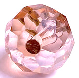 High-Sparkle Vintage Light Rose Faceted Glass/Crystal Button/Beads, 3/8" / 10mm PACK of 24 BEADS # CL-17