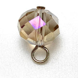 High-Sparkle Vintage Taupe Faceted Glass/Crystal Button/Beads, 3/8" / 10mm PACK of 20 BEADS # CL-18