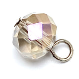 High-Sparkle Vintage Taupe Faceted Glass/Crystal Button/Beads, 3/8" / 10mm PACK of 20 BEADS # CL-18