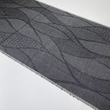 Leaf Nest Many Ikats Gray/Gray Vintage 'Patchwork' Kimono Silk from Japan By the Yard,  #142