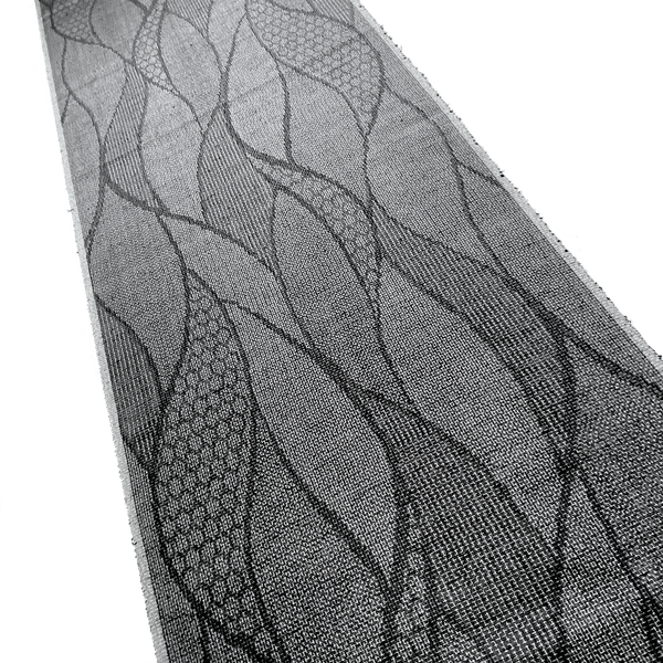 Leaf Nest Many Ikats Gray/Gray Vintage 'Patchwork' Kimono Silk from Japan By the Yard,  #142