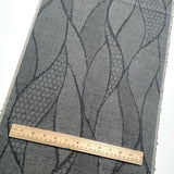 Leaf Nest Many Ikats Gray/Gray Vintage 'Patchwork' Kimono Silk from Japan By the Yard,  #142