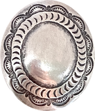 Sterling Silver Bolo Concho, 1-1/2" Sky Pond Oval, 2-Piece Component, SW-273-QB-115