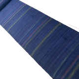 Rainbow Indigo Rustic Slubby Stripe Ikat Vintage Kimono Silk from Japan By the Yard,  #145