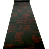 Hidden Red on Black, Sleek Ikat or Print Silk from Japan By the Yard,  #148