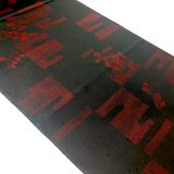 Hidden Red on Black, Sleek Ikat or Print Silk from Japan By the Yard,  #148