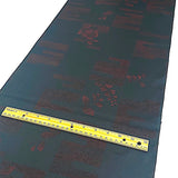 Hidden Red on Black, Sleek Ikat or Print Silk from Japan By the Yard,  #148