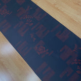 Hidden Red on Black, Sleek Ikat or Print Silk from Japan By the Yard,  #148
