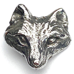 Wolf Button from Green Girl Studios 3/4" Pewter  #G-327