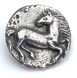 Horse Button from Green Girl Studios 5/8" Pewter  #G-335