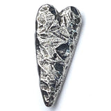 Heart Button from Green Girl Studios 15/16" Pewter, Shank Back  #G-312