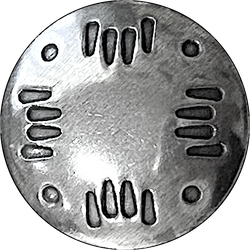 Bear Claws Western Silver Southwest Shank Back Button 5/8" Bear Paw Made in New Mexico # WN33