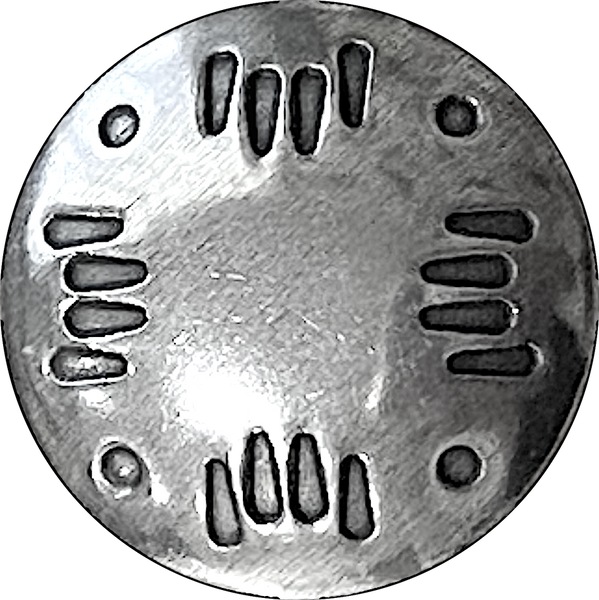 Bear Claws Western Silver Southwest Shank Back Button 5/8" Bear Paw Made in New Mexico # WN33